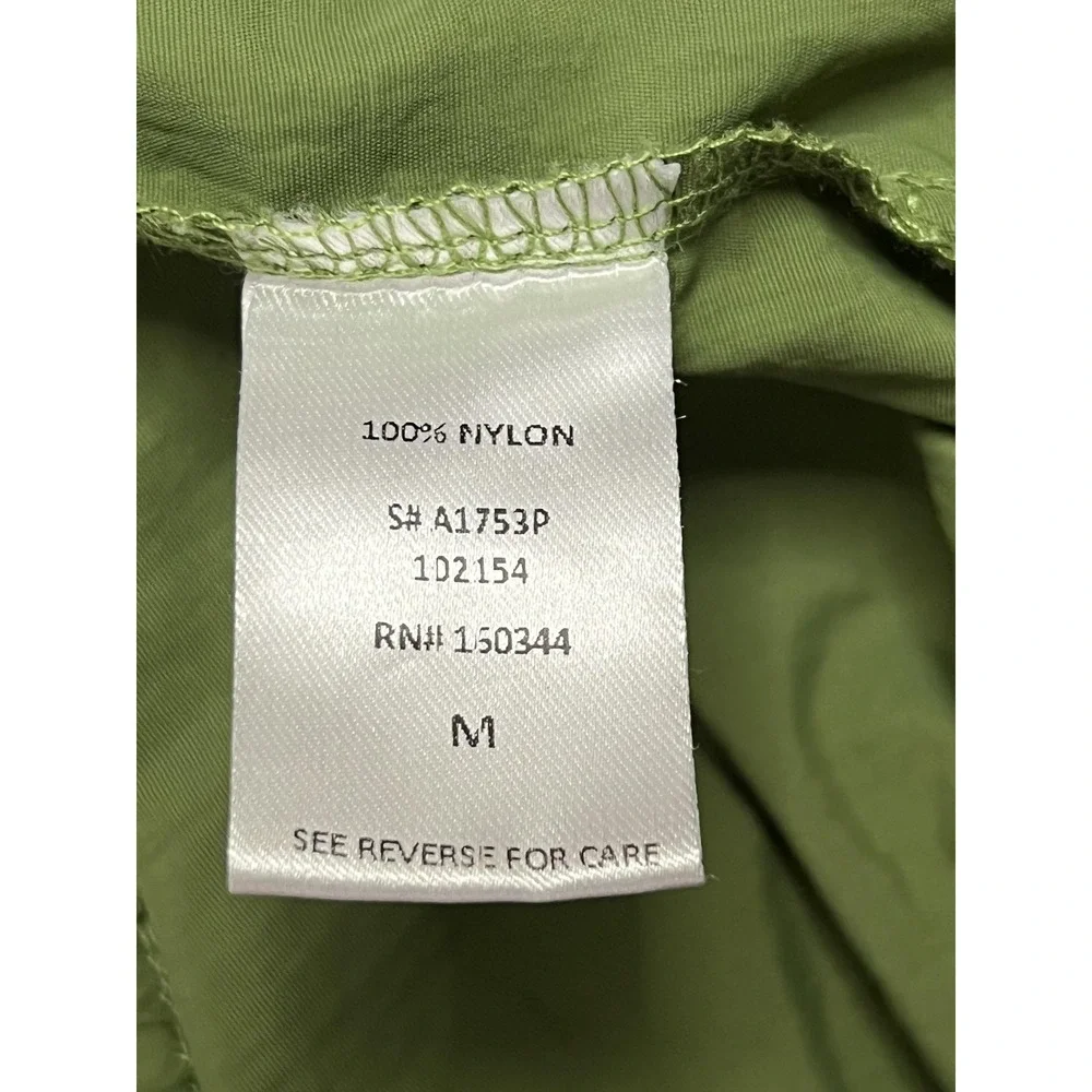 Beige‎ Botany Cargo Pants Medium Green Nylon Parachute Jogger Drawstring Hem